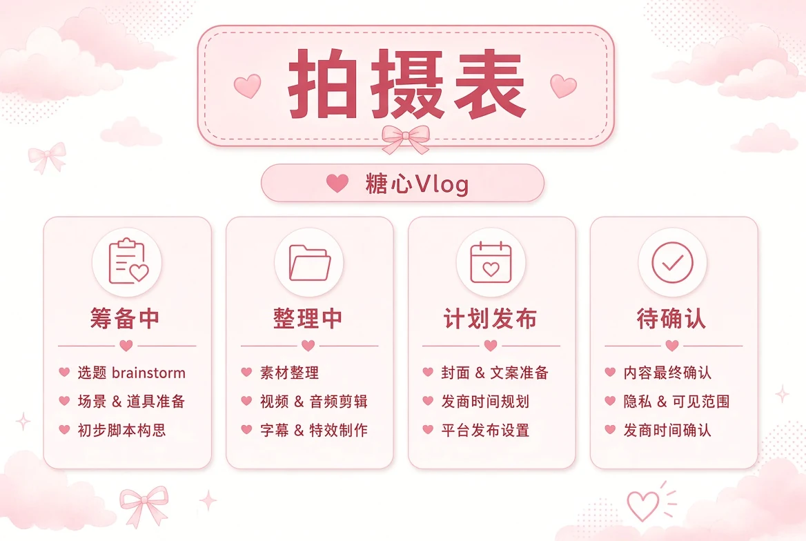 糖心Vlog拍摄整理状态